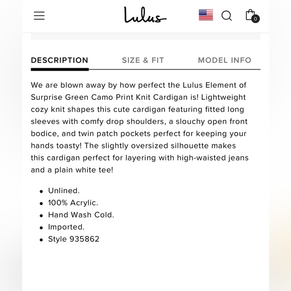 Lulus Green Camo Print Knit Cardigan - Picture 10 of 10